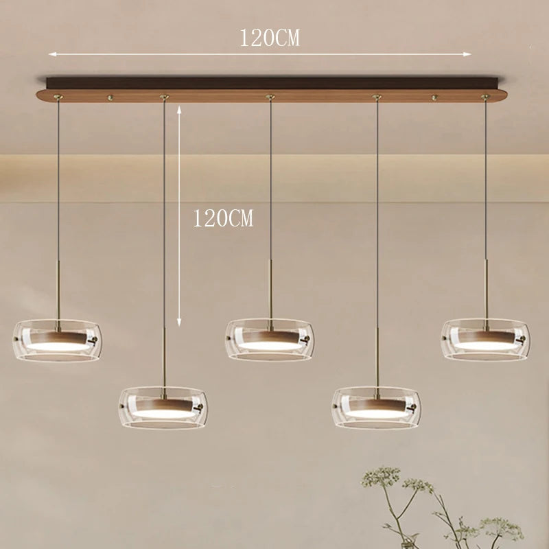 Multi Head Glass Pendant Light