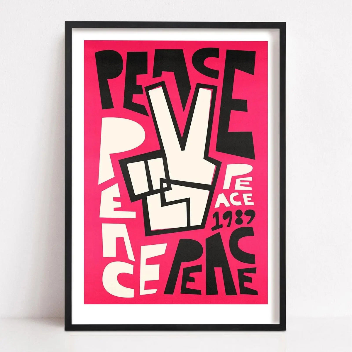 Retro Rock Hand Graphic Canvas Wall Art