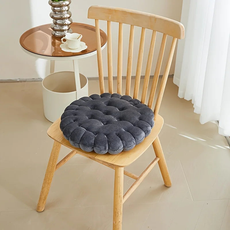 Round Biscuit Plush Seat Cushion