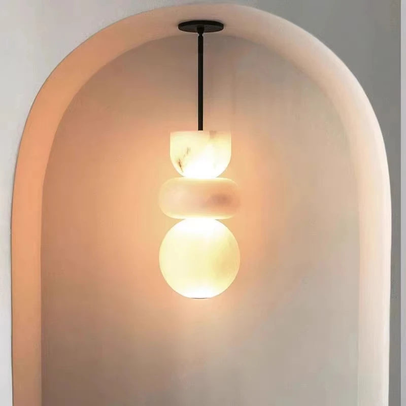 Natural Marble Pendant Light