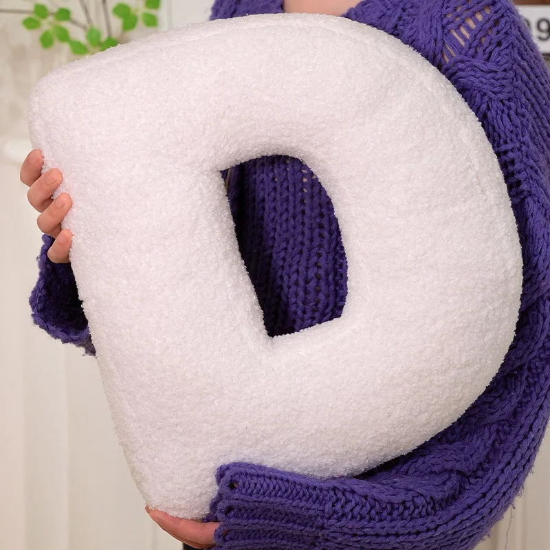 Alphabet Letter Plush Pillow — styling detail