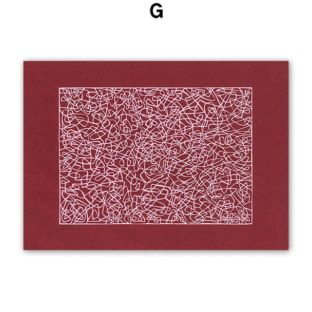 Abstract Floral Line Art Portrait Canvas Wall Art