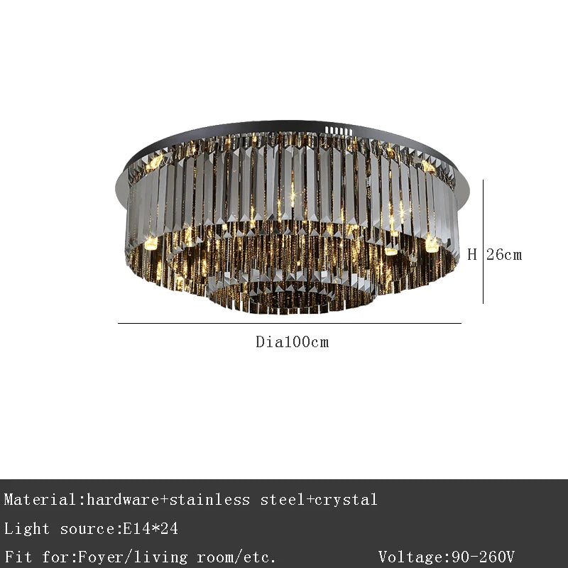 Large 47.2 in black crystal chandelier for a high ceilinged living room