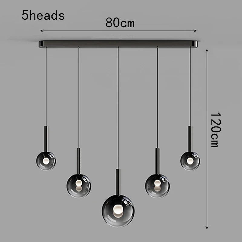 Glass Multi Head Pendant
