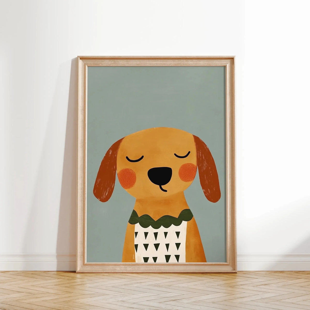 Minimalist Dog Portrait Dachshund Canvas Wall Art