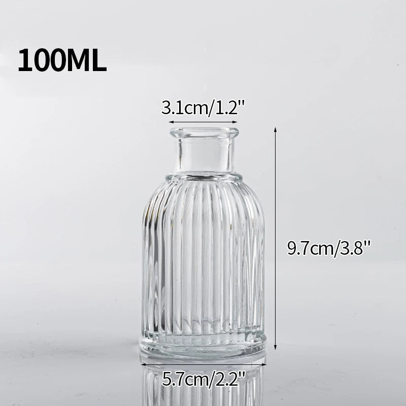 Minimalist Clear Glass Flower Vase
