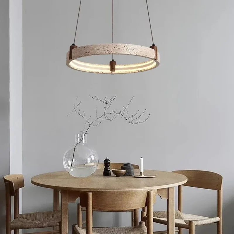 Travertine Ring LED Pendant Light