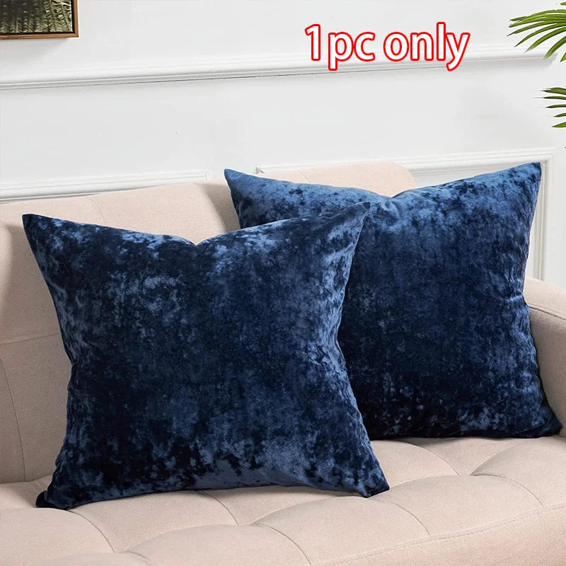 Plush Velvet Throw Pillow Cover — styling detail