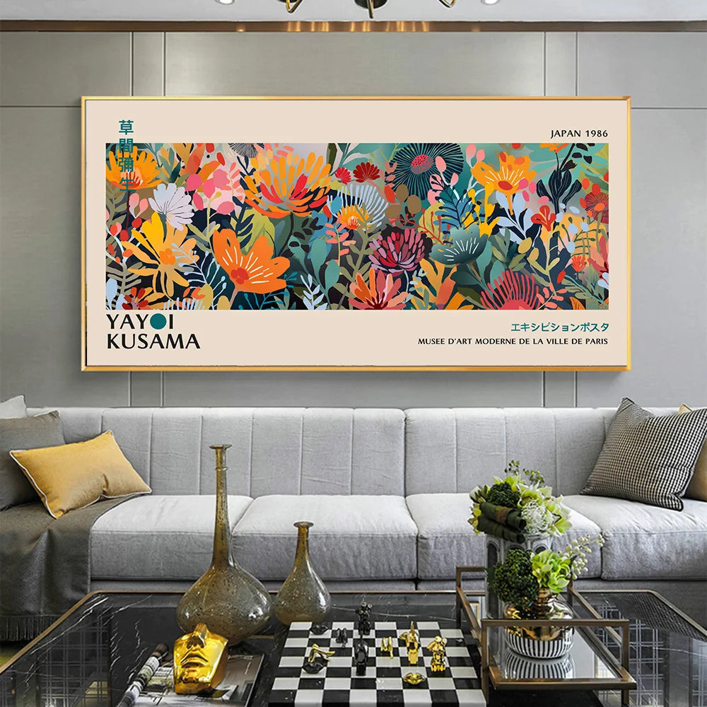 Yayoi Kusama inspired polka dot canvas wall art — primary product view