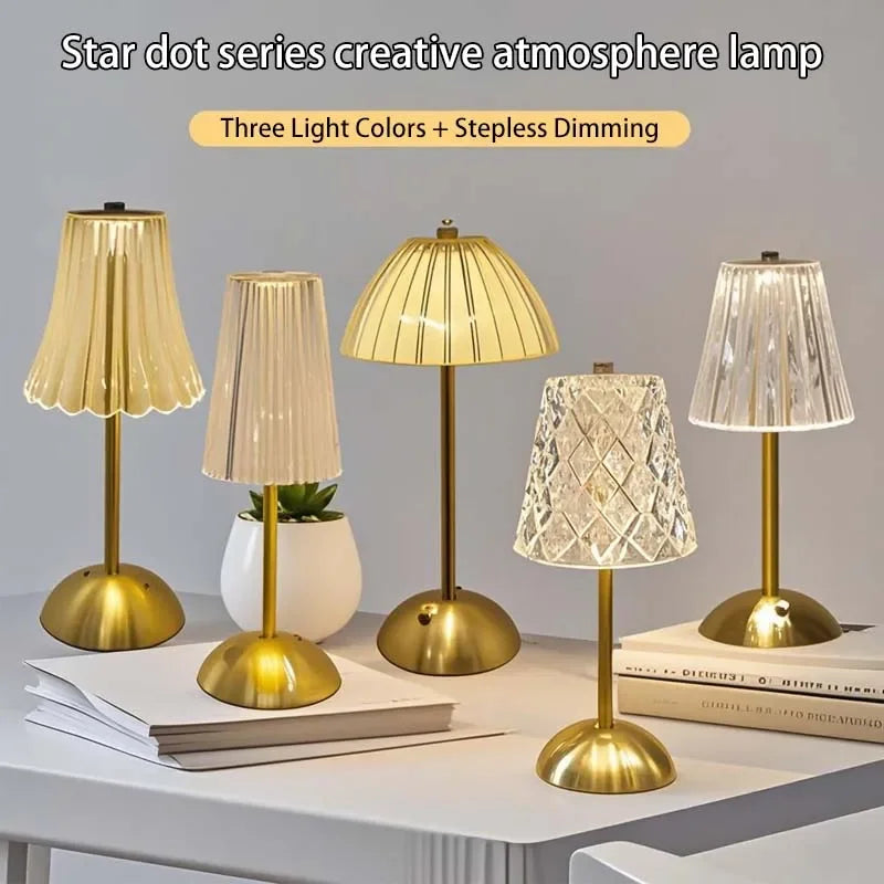 Touch sensor dimmable LED lamp D style in hotel bar warm light setting