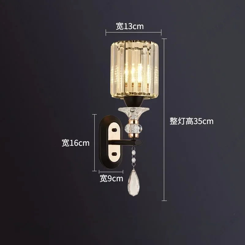 Crystal LED Bathroom Wall Sconce