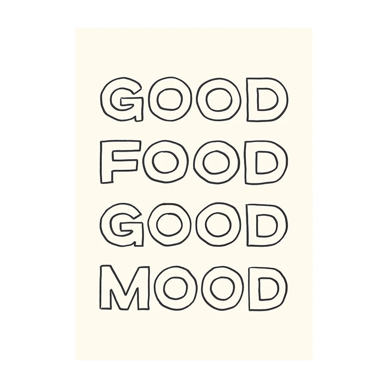 Trendy Kitchen Pizza Sushi Minimalist Canvas Wall Art