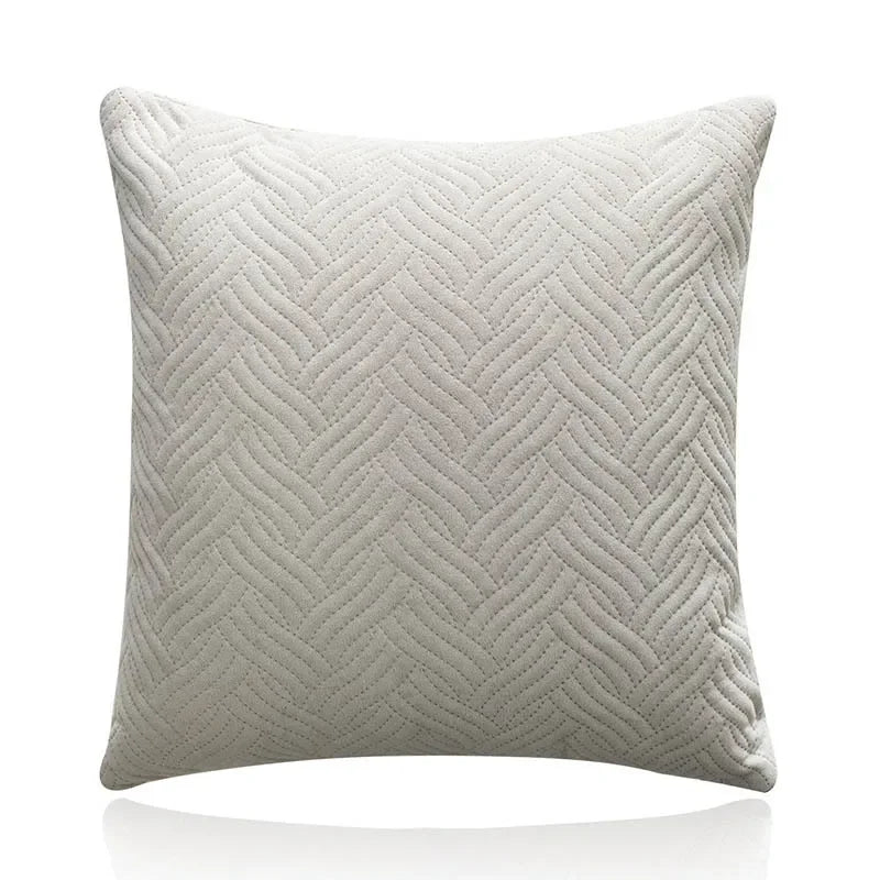 Quilted Velvet Throw Pillow Cover — styling detail