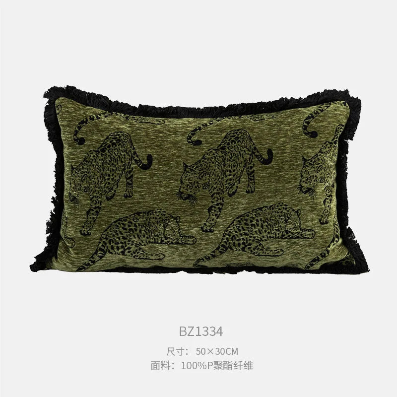 Geometric Jacquard Throw Pillow Cover