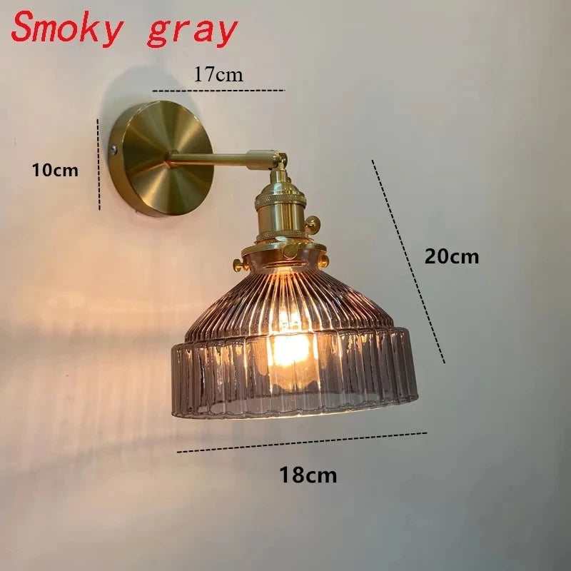 Nordic Green Glass Art Wall Sconce