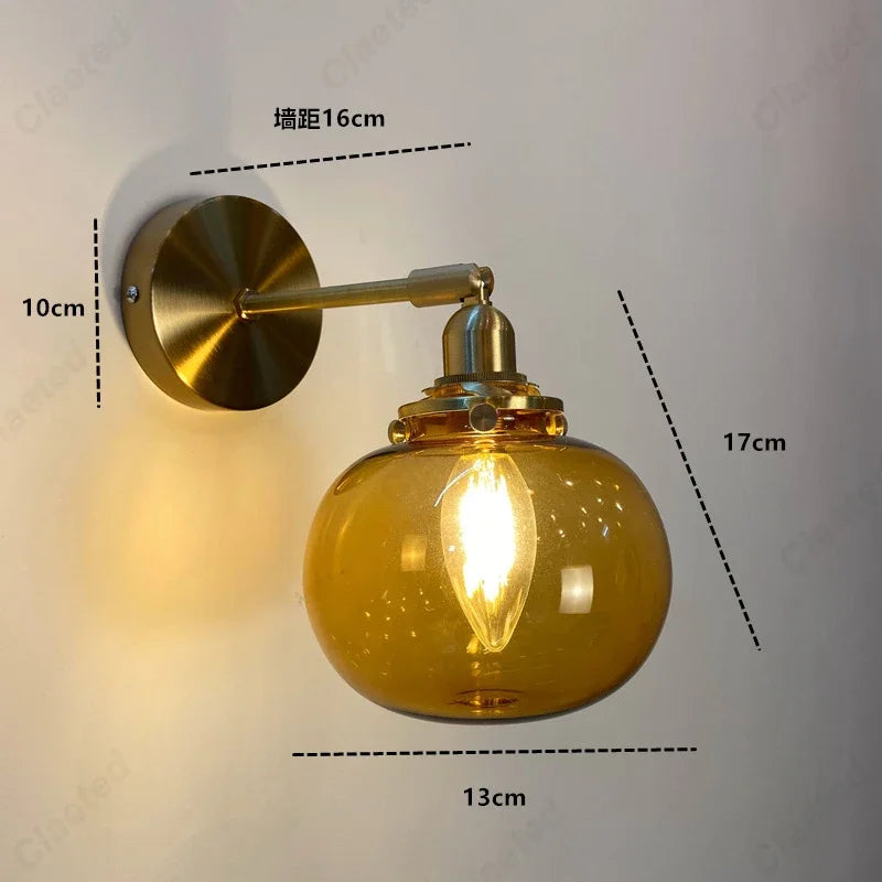 Creative E27 Glass Wall Sconce