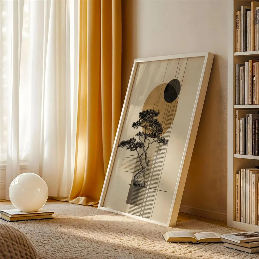 Japanese Bonsai Minimalist Canvas Wall Art