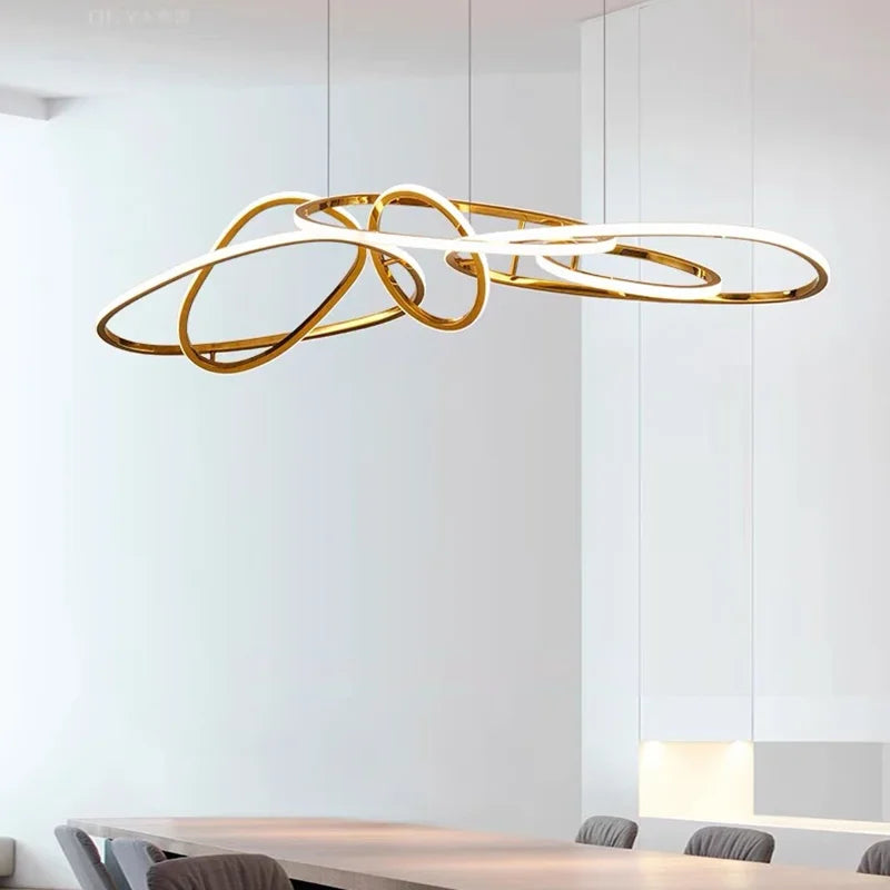 Close-up of the acrylic diffuser panel on the linear LED pendant light