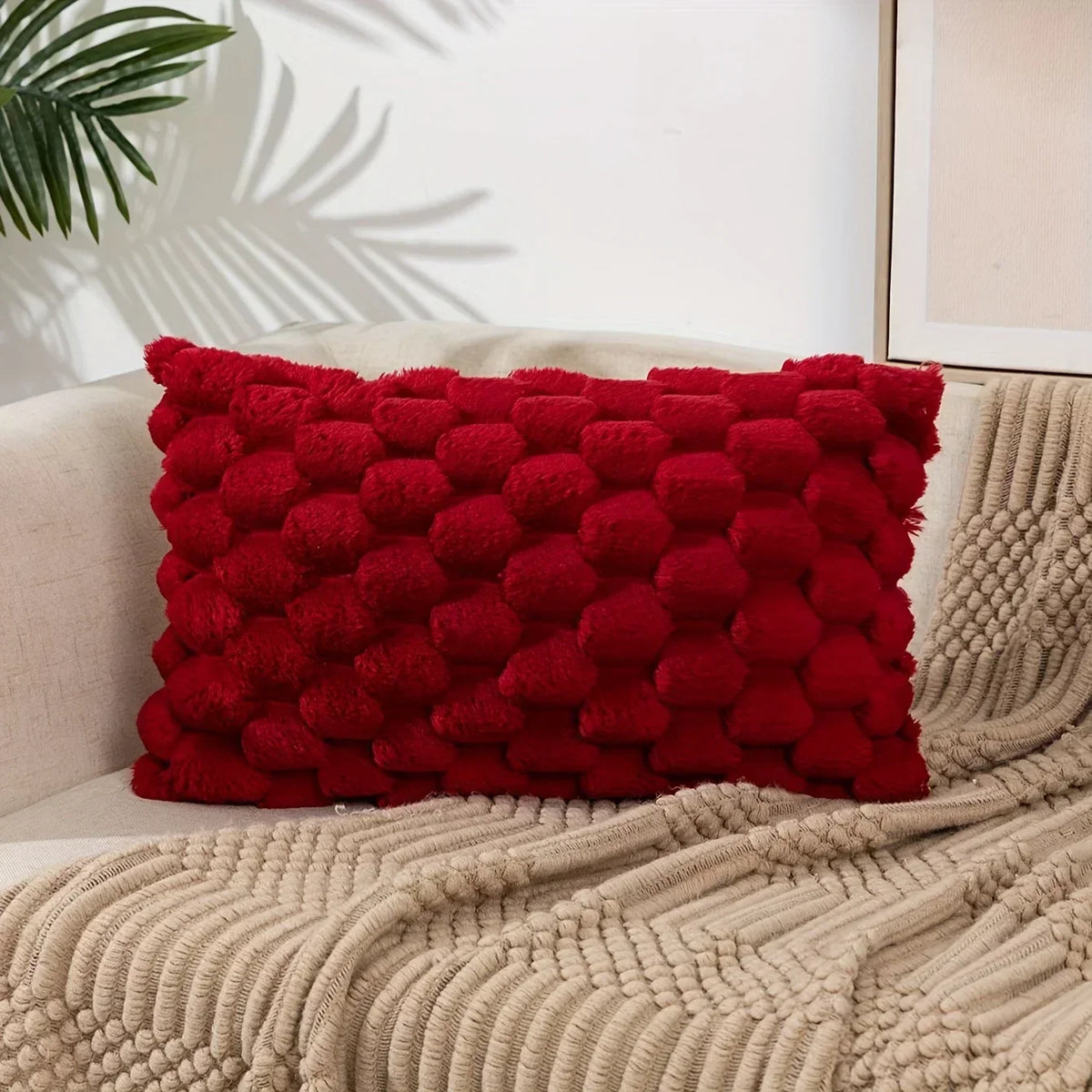 Taffeta Textured Throw Pillow Cover — detail