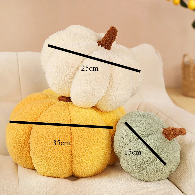 Plush Pumpkin Decorative Pillow — detail