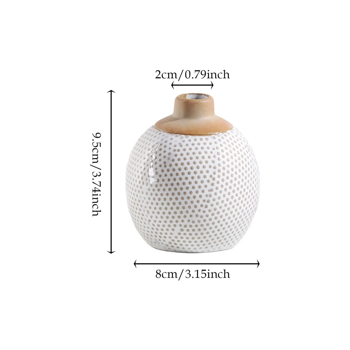 Modern boho ceramic vase for entryway and living room floral décor