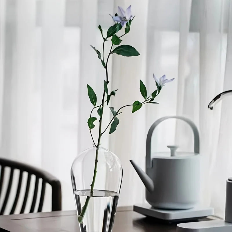 Two Zen glass cylinder vases side by side showing different heights comparison