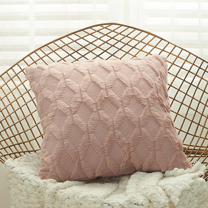 Soft Plush Throw Pillow Cover — styling detail