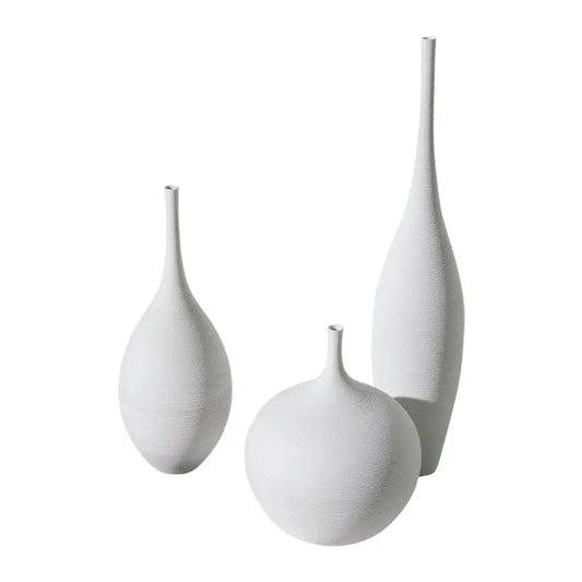 Style A Zen ceramic floor vase in matte finish in Nordic living room