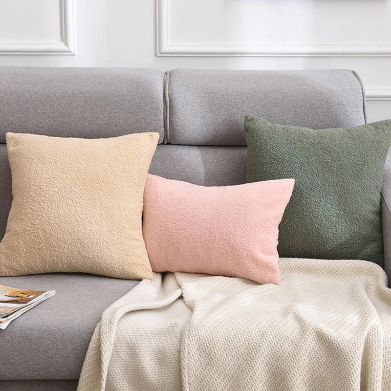 Faux Fur Throw Pillow Cover — styling detail