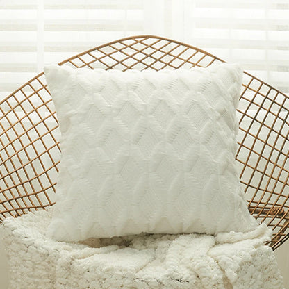 Soft Plush Throw Pillow Cover — styling detail