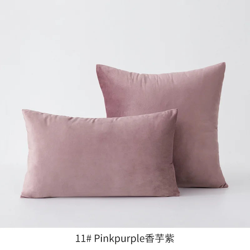 Plush Velvet Throw Pillow Cover — styling detail