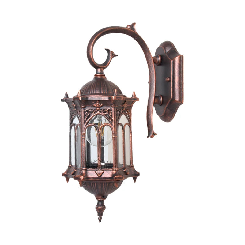 outdoor wall sconce, side profile showing mounting depth