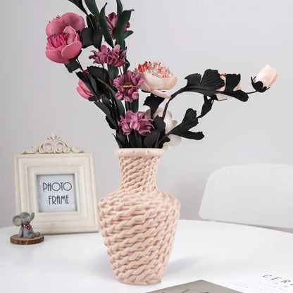 Unbreakable grey plastic flower vase for wedding arrangement