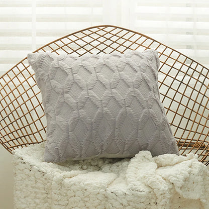Soft Plush Throw Pillow Cover — styling detail