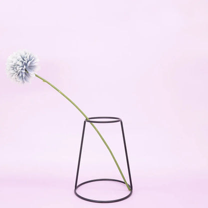 Black Nordic Iron Line Flower Vase Metal Holder | Aurelia