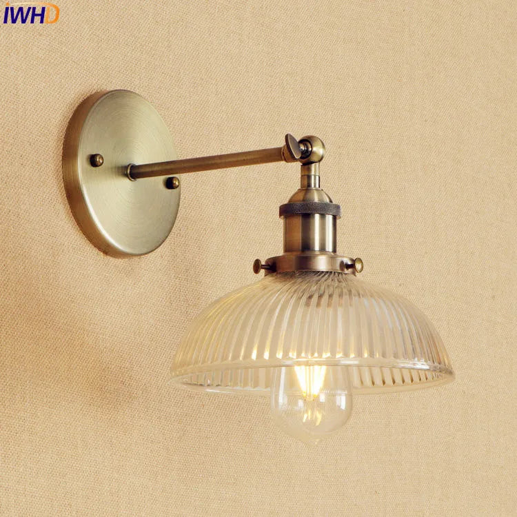 brass wall sconce, front view on white background