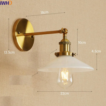 Antique Brass Swing Arm Wall Sconce