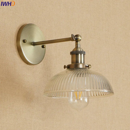 brass wall sconce, close-up of shade and hardware detail
