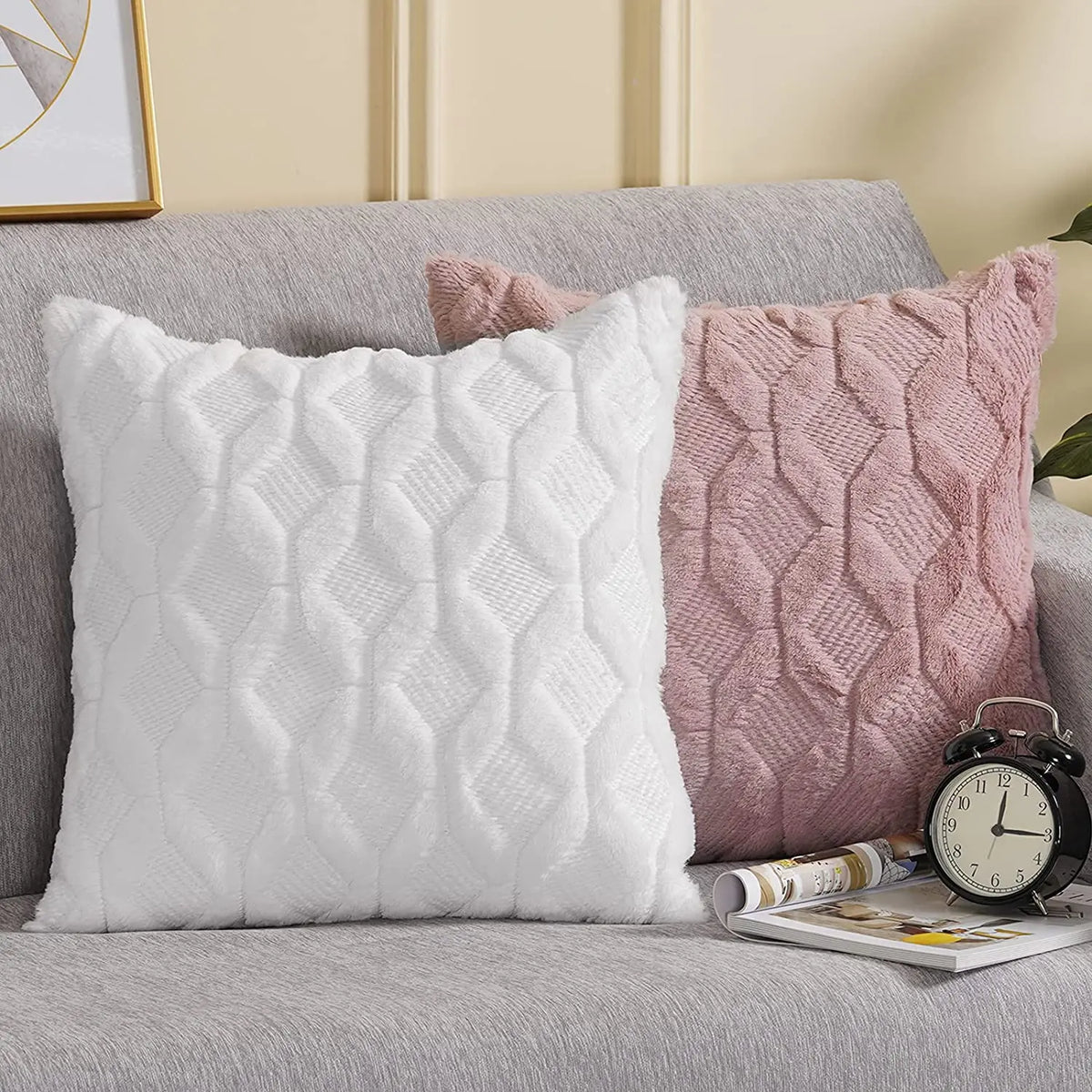Soft Plush Throw Pillow Cover