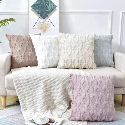 Soft Plush Throw Pillow Cover — styling detail