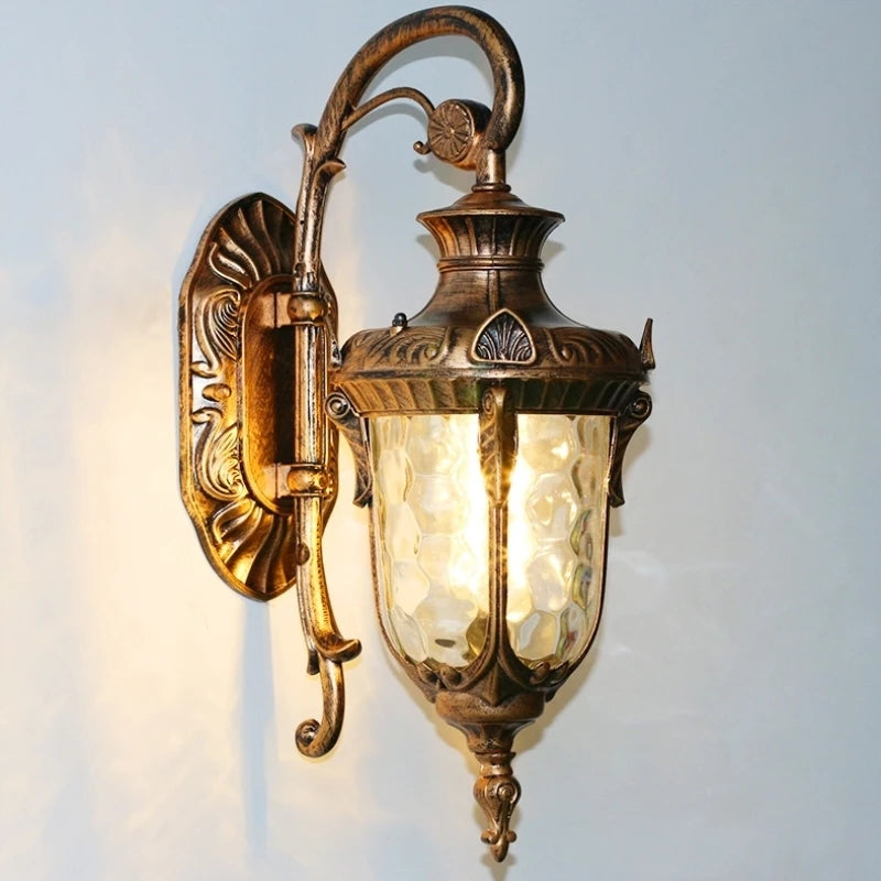 outdoor wall sconce, side profile showing mounting depth