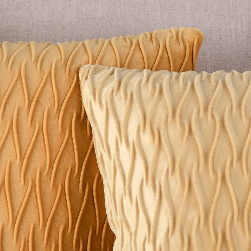 Plush Velvet Throw Pillow Cover — styling detail
