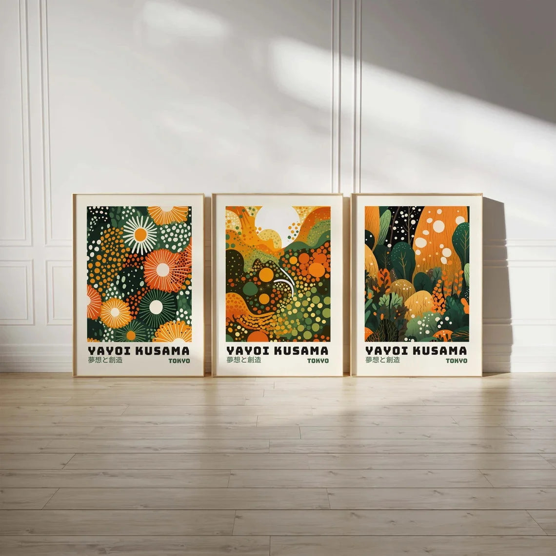 Yayoi Kusama Floral 3-Piece Canvas Wall Art Set