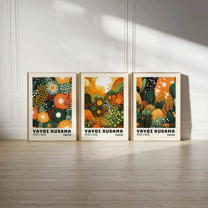 Yayoi Kusama Floral 3-Piece Canvas Wall Art Set