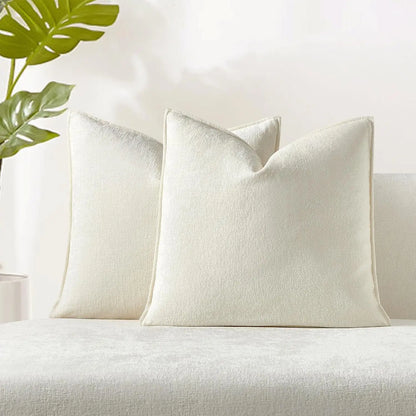 Solid Chenille Throw Pillow Cover