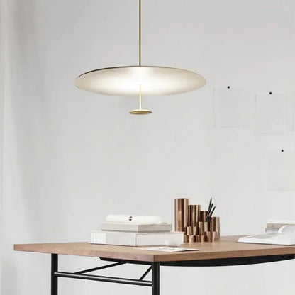 Gold Black Disc Pendant Light