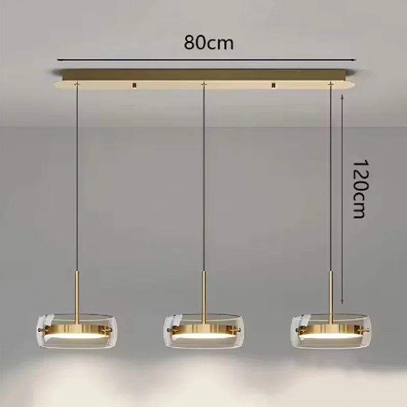 Multi Head Glass Pendant Light