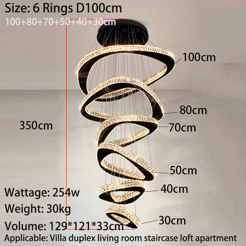 Single ring crystal chandelier, 23.6 in across, for a study