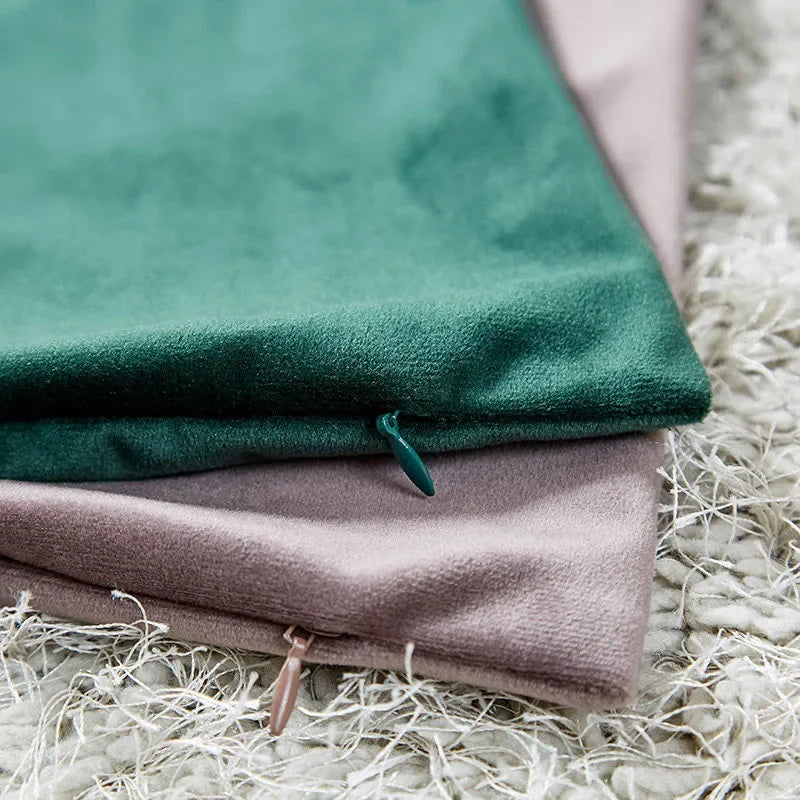 Nordic Velvet Throw Pillow Cover — styling detail