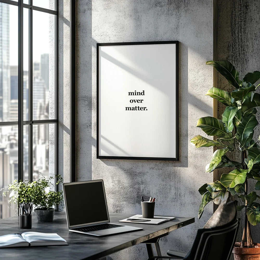 Minimalist Motivational Discipline Quote Canvas Wall Art